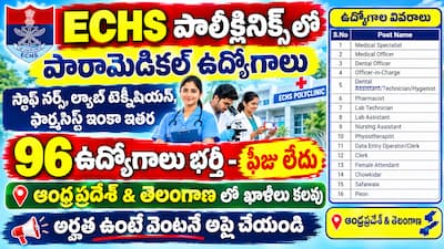 ECHS Secunderabad Recruitment 2026