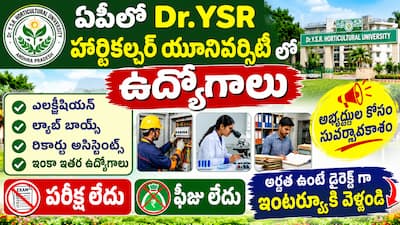 Dr YSR Horticultural University Parvathipuram Recruitment 2026
